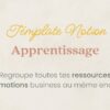 Template Notion Apprentissage