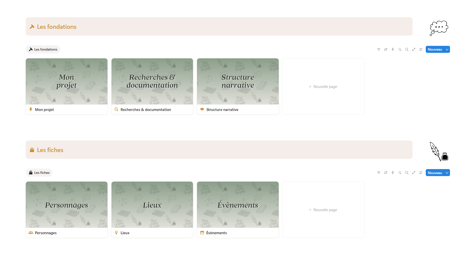 Template Notion Écriture d’un livre – Image 4